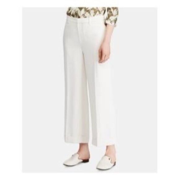 NWT Lauren Ralph Lauren Womens Wide Leg Mid Rise Ankle Length Dress Pants Sz 12 - Picture 1 of 14